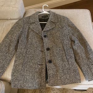 Women’s pea coat - black and white